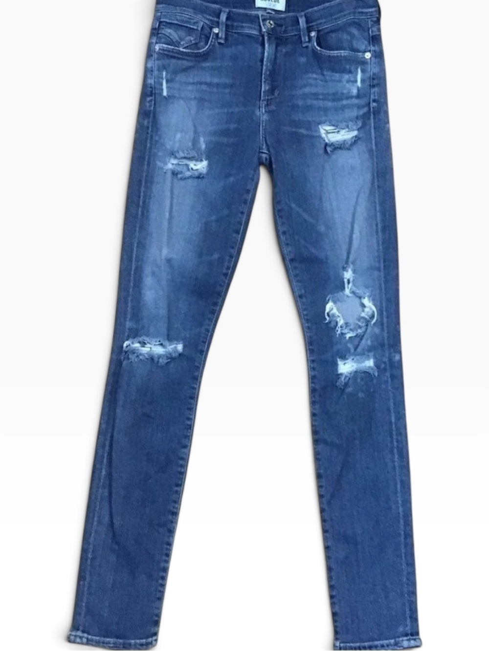 AGOLDE jeans premium denim high-rise ripped skinny stretch 26 distressed blue